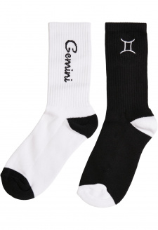 Zodiac Socks 2-Pack black/white gemini