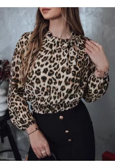 Women's oversized blouse SAVANATOP in leopard print Dstreet RY2711