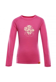 Dětské merino triko ALPINE PRO MERENO fuchsia fedora varianta pb