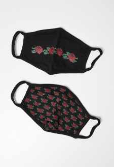 Roses Face Mask 2-Pack black