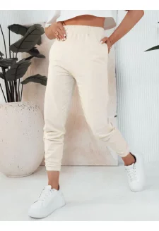 Women's sweatpants SWAN cream Dstreet UY2086