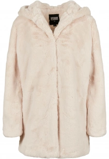 Ladies Hooded Teddy Coat offwhite