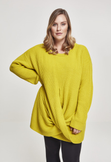 Ladies Wrapped Sweater lemonmustard