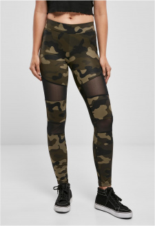 Ladies Camo Tech Mesh Leggings woodcamo/blk