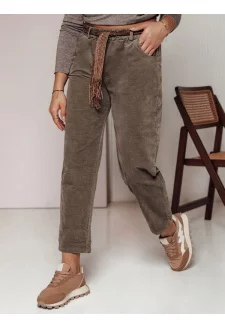 Women's one size pants SOFTYLA with khaki stripes Dstreet UY2280