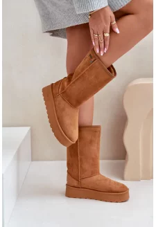 High Platform Snow Boots Big Star OO274893 Camel