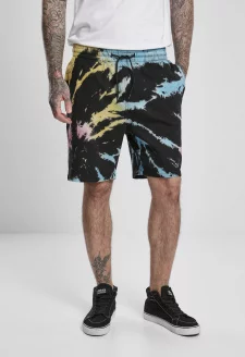 Tie Dye Sweat Shorts black
