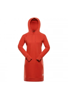 Dámské mikinové šaty ALPINE PRO OLEBA red clay