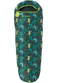Children's mummy sleeping bag LOAP INNOX LAMA Green/Yellow