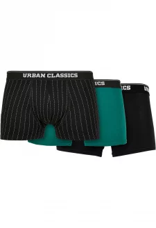 Organic Boxer Shorts 3-Pack pinstripe aop+black+treegreen