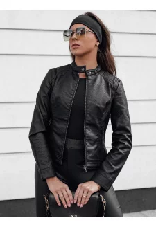 Women's leather jacket SKINVEX black Dstreet TY4629