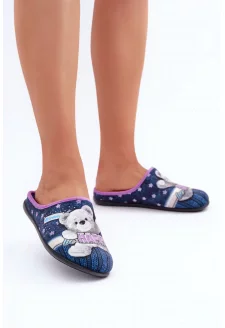 Women's Home Slippers with Teddy Bear Inblu GF000025 Blue