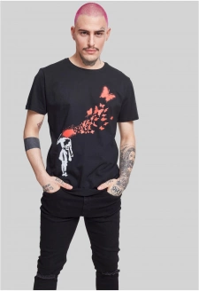 Brandalised - Banksy´s Graffiti Butterfly Tee black