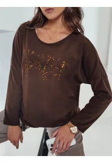 Women's oversized blouse PERFSTYLE chocolate Dstreet RY2667