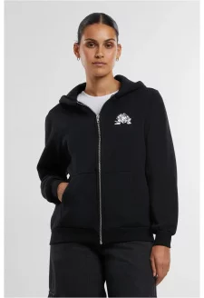 Romantic Dreamers Ladies Fluffy Zip Hoody black