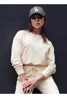 Women's classic sweatshirt CASUALVIBE cream Dstreet BY1297
