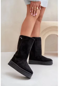 High Platform Snow Boots Big Star OO274895 Black