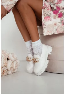 Women's Openwork Socks CC White