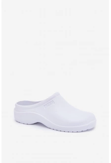 Piankowe Klapki Chodaki Męskie Białe Sorvian