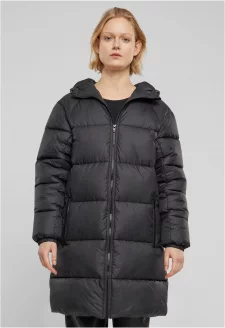 Ladies Long Puffer Coat black