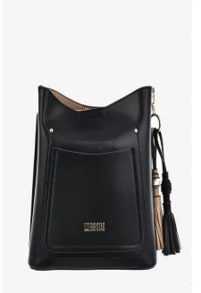 Small Eco Leather Handbag Big Star Black