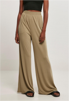 Ladies Modal Wide Leg Pants khaki