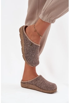 Obuwie Domowe Kapcie Damskie Inblu ED000031 Beżowe